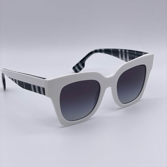BRAND NEW BURBERRY BE4364 Kitty 39958G White/Gray Gradient Woman Sunglasses - Picture 5 of 10